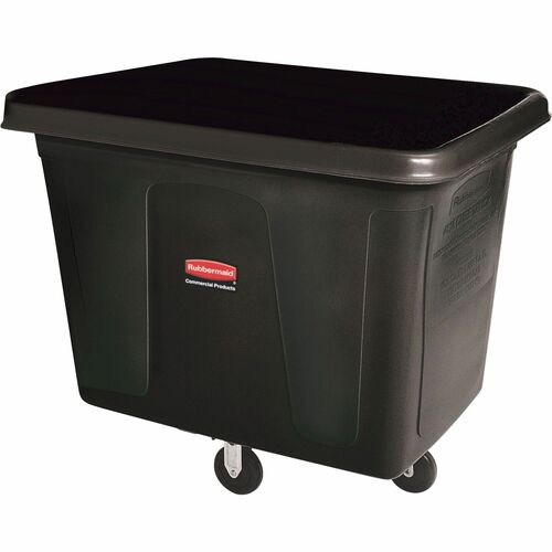 Rubbermaid Commercial Products Cube Truck, 300lb Cap, Black, 39-1/4"x26-1/4"x29", Black