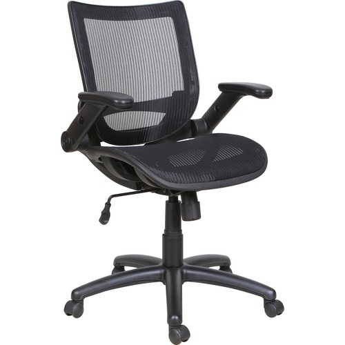 Lorell Mesh Task Chair, 28-1/8"x36-3/4"x36-5/8", Black