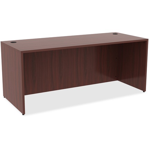 Lorell Rectangular Lam Desk, 72"x30"x29-1/2", Mahogany