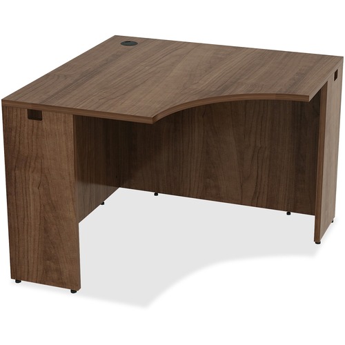 Lorell Corner Desk, 24"x42"x29-1/2", Walnut