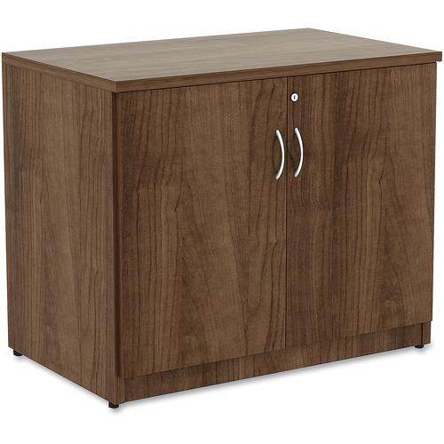 Lorell Storage Cabinet, 2 Doors, 36"x22-1/2"x29-1/2", Walnut