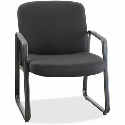 Lorell Fabric Guest Chair, 26-1/4"x27-1/4"x35", Black