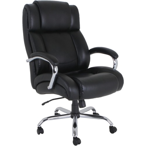 Lorell Big/Tall Chair, 500 lb Cap, 29-1/4"x33-1/4"x49-3/8", BK