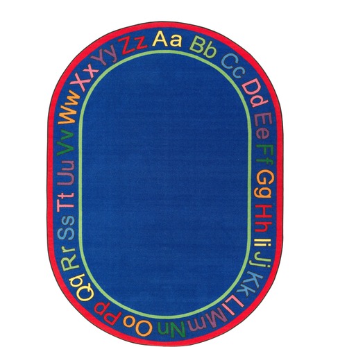 Flagship Carpets, Inc. Educational Rug, Oval, 5'x10x8'4, Multi