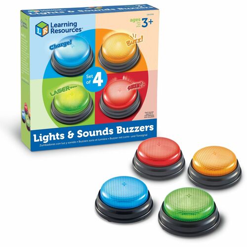 Learning Resources Lights/Sounds Buzzers Set, 4 Set, MI