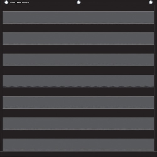 Teacher Created Resources 7-Pocket Chart, 28"x28", Black