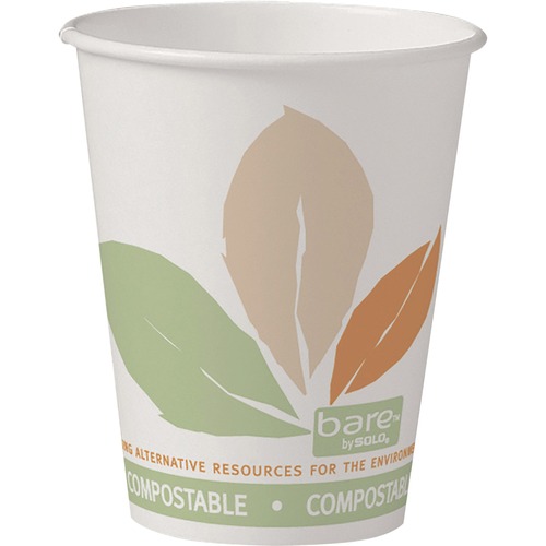Solo Cup Company Cups, f/Hot Beverages, PLA-Lined, 8oz, 50/PK, 20/CT, MI