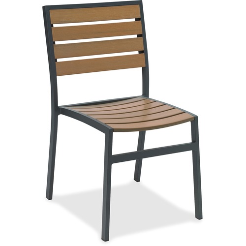 KFI Seating Chair, Armless, Outdoor, 22"x21-1/2"x33-4/5", Mocha