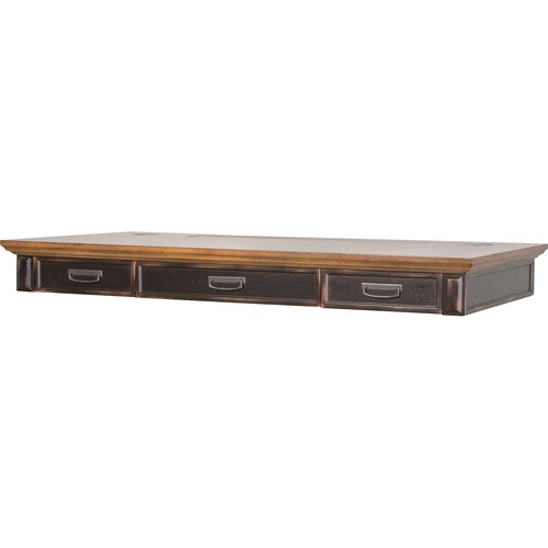 Martin Furniture Desktop,Sit/Stand,Outlets/Drawers,60"x28"x6",Vintage BK