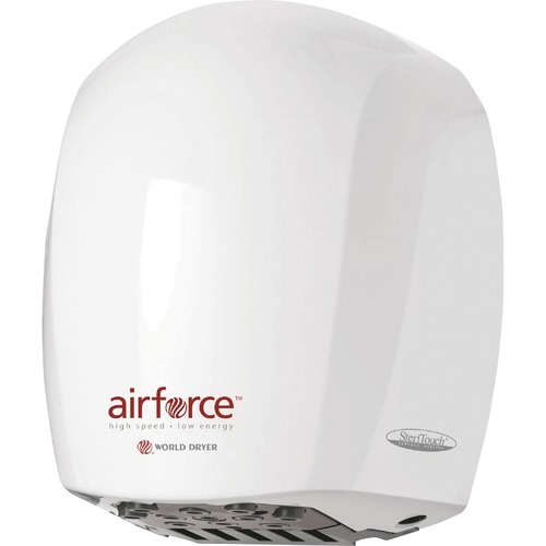 World Dryer Corporation Hand Dryer, Automatic, 8-9/10"Wx6-1/2"Dx10-7/10"H, White