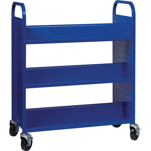 Lorell Book Cart, Double-sided, 6 Shelves, 38"Wx18"Dx46-1/4"H, BE
