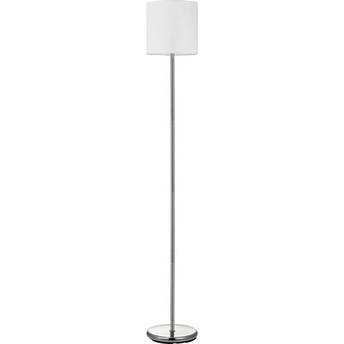 Lorell Floor Lamp, LED Bulb, 12"Wx12"Lx65"H, Silver/White
