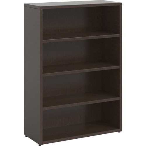 Lorell Bookcase, 4-Shelf, Prominence, 34"Wx12"Dx48"H, Espresso