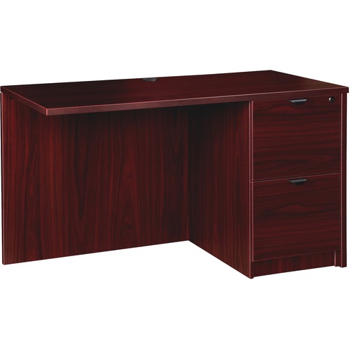 Lorell Right Return, F/F, 48"Wx24"Dx29"H, Mahogany
