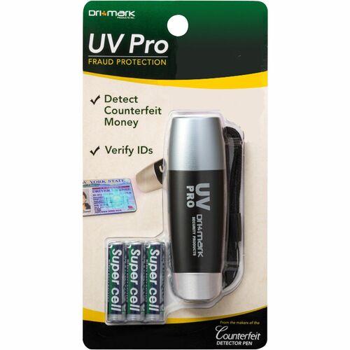 Dri Mark Products Inc UV Detector, Handheld, 1-2/5"Wx1-2/5"Lx4"H, BK/SR