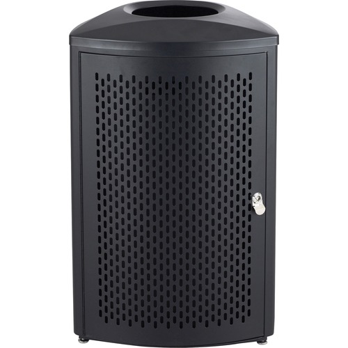 Safco Waste Receptacle,Triangular,13Gal,16-1/2"x16-1/2"x29-1/2",BK