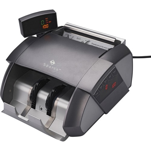 Sparco Automatic Bill Counter,LED Display,10-3/5"Wx13"Lx7-9/10"H,BK