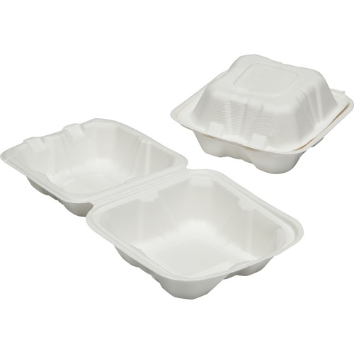 Picture of SKILCRAFT Hinged Lid Square Food Tray