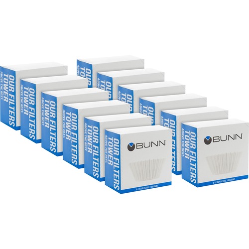 Bunn Coffee Filters, 9-3/4"x4-1/4", 1200/CT, White