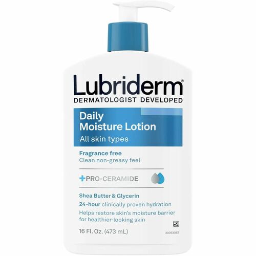 Johnson & Johnson Moisturizing Lotion, Lubriderm, Daily, 16oz., 12/CT, White