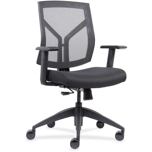 Lorell Mesh Back/Fabric Seat Mid-Back Task Chair LLR83111A205