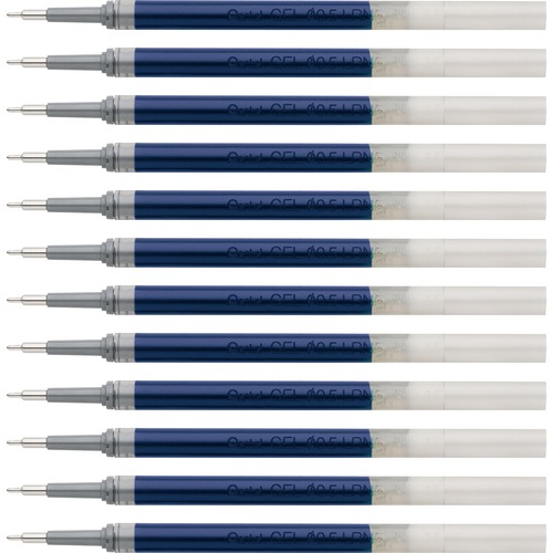 Pentel Gel Pen Refills, f/EnerGel, 0.5mm, Needle Tip, 12/BX, BE Ink