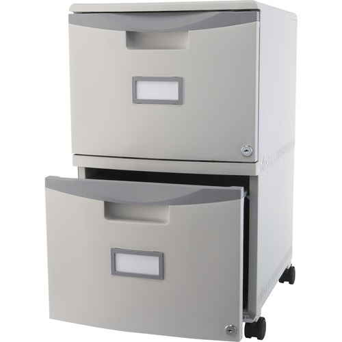 File, Mobile, 2 Drawer, Light Gray view 2