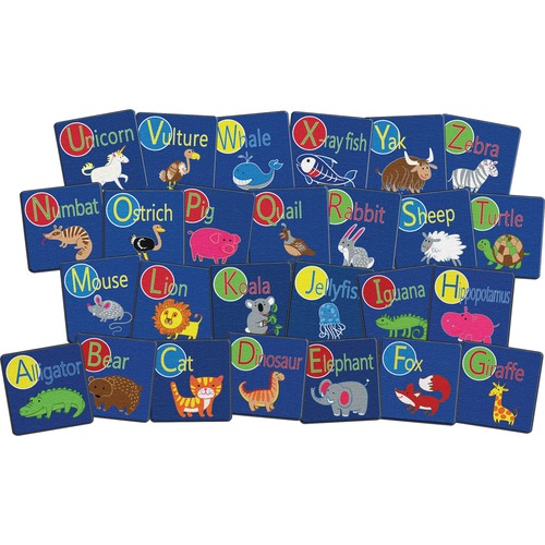 Flagship Carpets, Inc. Seating Squares, Alphabet Animal, 16"Wx16"Lx1/2"H, 26/CT, MI