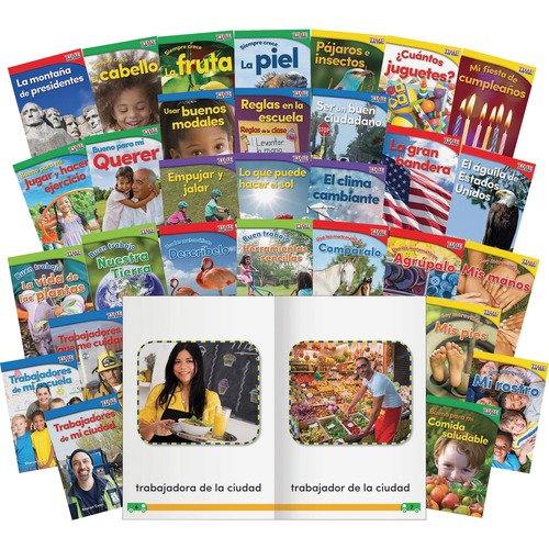 Shell Education Teacher Created Materials Time For Kids Readers Set 3, Spanish, Gr K, 30/ST