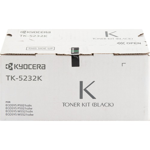 Kyocera Toner Cartridge, f/ 5021/5521, 2600 Page Yield, BK