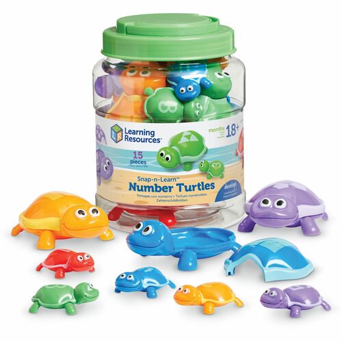 Learning Resources Number Turtles, 5-1/2"Wx5-1/2"Lx7-2/5"H, Multi