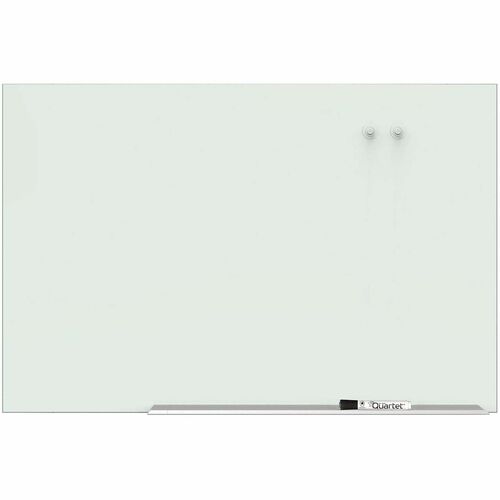 Quartet Dry-Erase Board, Glass, Magnetic, 85"x48", White