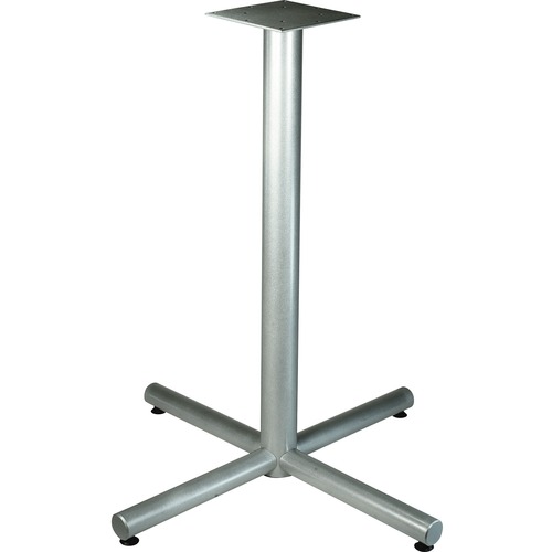 Lorell X-Leg Base,f/42" Tabletop,Bistro-Height,36"x40-3/4",Silver