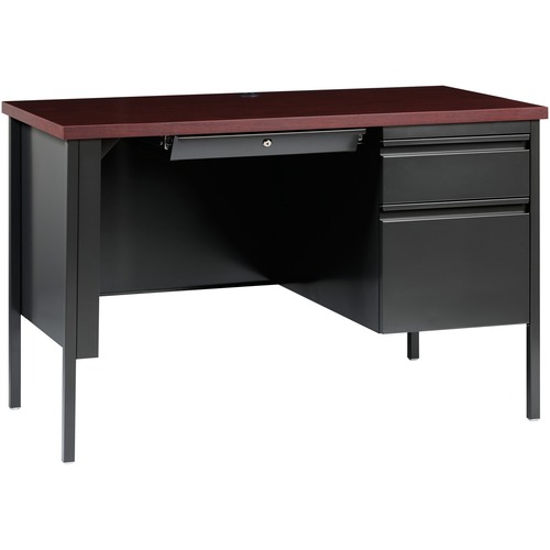 Lorell Desk, Right-Pedestal, Steel, 45-1/2"x24"x29-1/2", MY/CCL