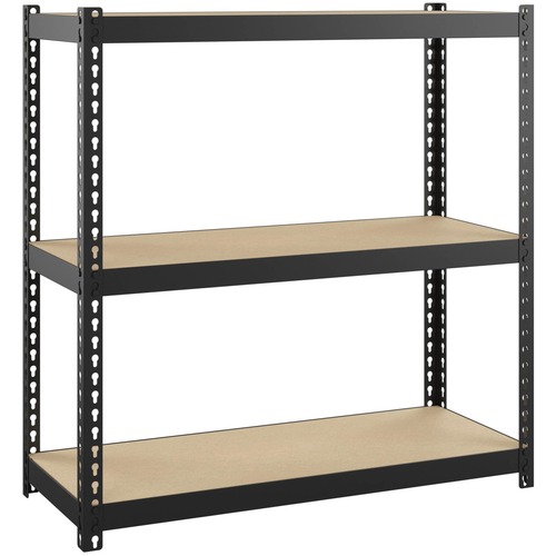 Lorell Shelving, Riveted, Steel, 30"x12"x30", Black