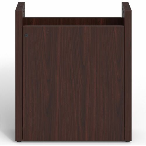 Lorell Base w/Wire Management Door, 24"x8"x28", Mahogany