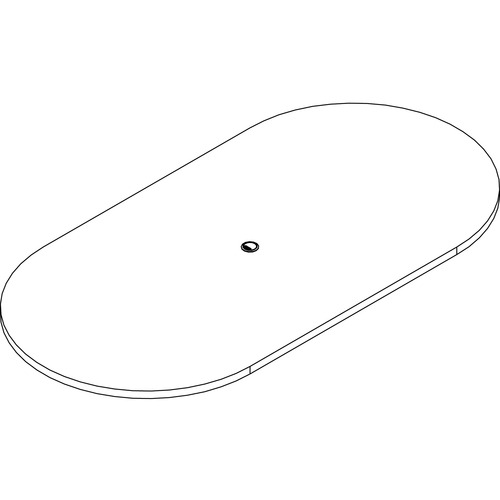 Lorell Tabletop, Racetrack, Standalone, 96"x48"x1-1/2", Mahogany