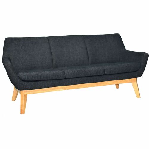 Lorell Sofa, Lumbar Support, 73-1/4"Wx19-3/4"Lx32-3/4"H, BK/NL