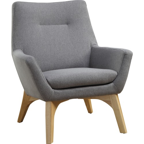 Lorell Chair, Lumbar Support, 32-3/5"Wx19-3/4"Lx35-1/2"H, GY/NL