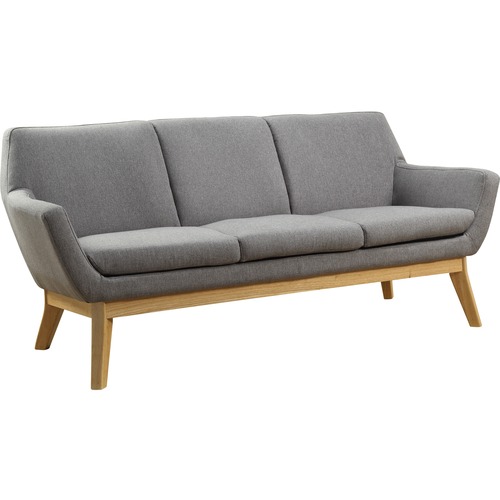 Lorell Sofa, Lumbar Support, 73-1/4"Wx19-3/4"Lx32-3/4"H, GY/NL
