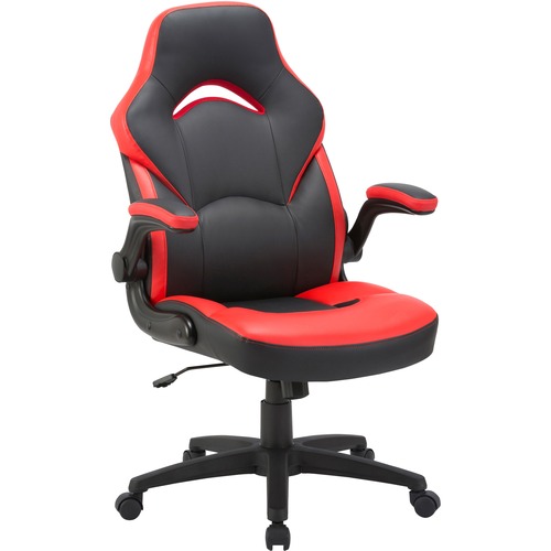 Lorell Chair, Gaming, High-Back, 20-1/2"Wx28"Lx47-1/2"H, Red/Black