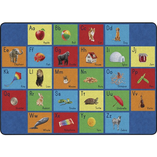 Flagship Carpets, Inc. Rug, See My Alphabet, 72"Wx100"Lx1/2"H, Multi