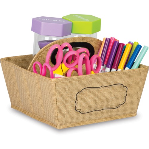 Teacher Created Resources Storage Caddy w/Handle, 9"x6"x9", Brown
