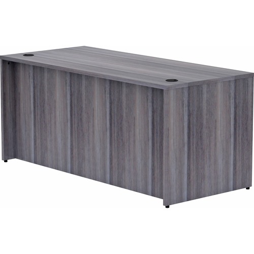 Lorell Desk Shell, Rectangular, 66"x30"x29-1/2", Weathered Charcoal