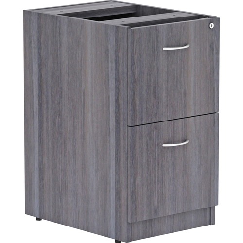 Lorell Pedestal,F/F,Unfin Top,16"x22"x28-1/4",Weathered Charcoal