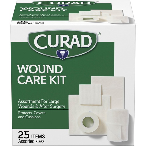 Medline Wound Care Kit, Hospital-Quality, 25 Pcs/BX, Assorted