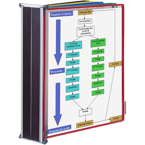 Tarifold, Inc. Document Display, 10-Pocket, Wall-Mount, Gray