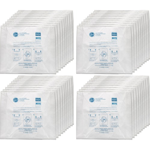 Hoover Vacuum Filter Bags, f/HushTone, HEPA, 10/PK, 4PK/CT, WE