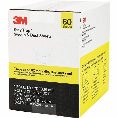 3M Dust Sheets, 5"x6", 60Sht/BX, 8BX/CT, White