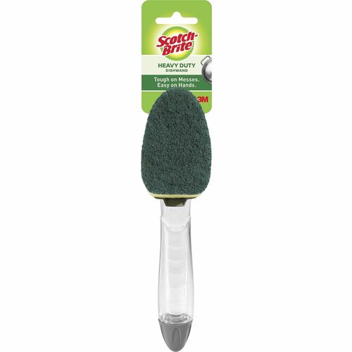 3M Dishwands, Heavy-Duty, Dispenser Handle, 4/CT, Yellow/Green